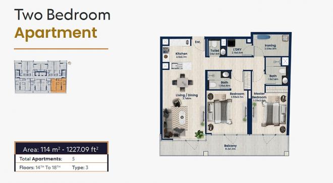 Квартира 1+1 в Дубай