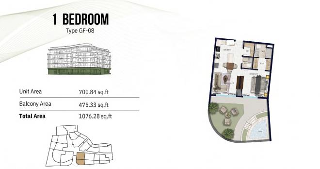 Квартира 0+1 в Дубай