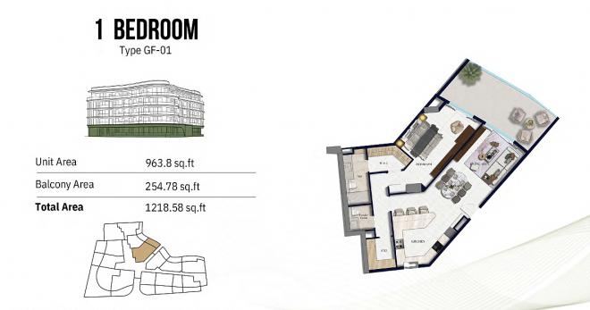 Квартира 0+1 в Дубай