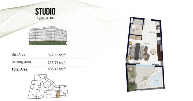 Квартира 2+1 в Дубай