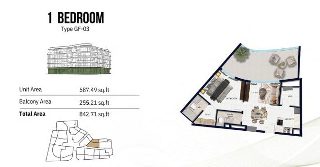 Квартира 2+1 в Дубай