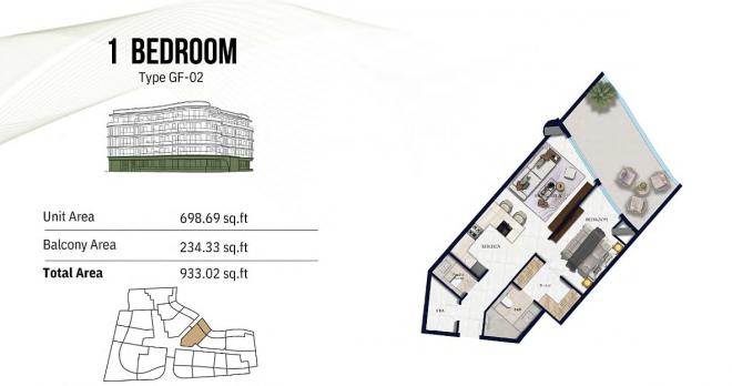 Квартира 2+1 в Дубай