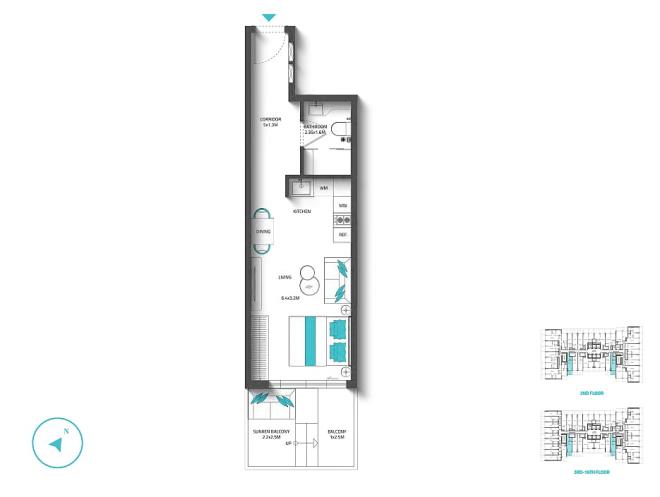 Квартира 2+1 в Дубай