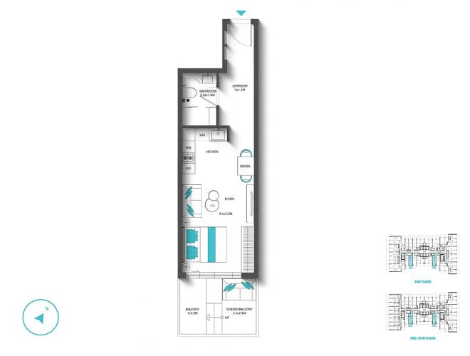 Квартира 3+1 в Дубай
