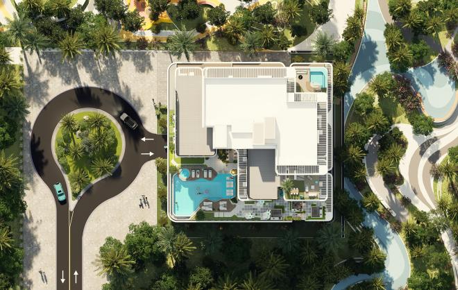 Квартира 1+1 с видом на море в Дубай