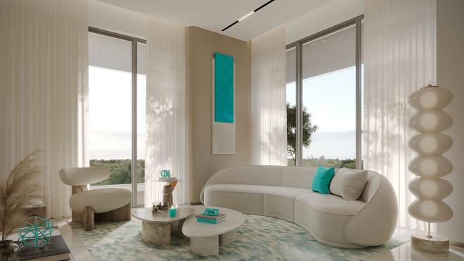 Квартира 1+1 с видом на море в Дубай