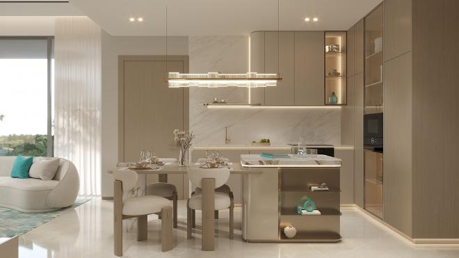 Квартира 1+1 с видом на море в Дубай