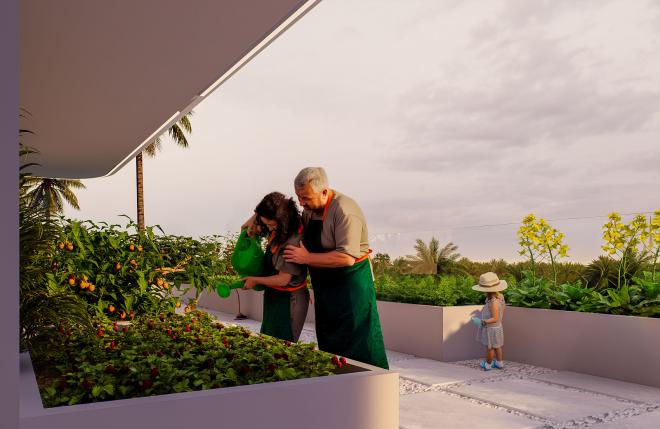 Квартира 1+1 с видом на море в Дубай