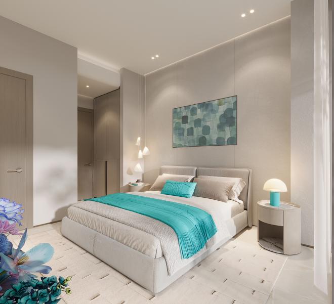 Квартира 1+1 с видом на море в Дубай