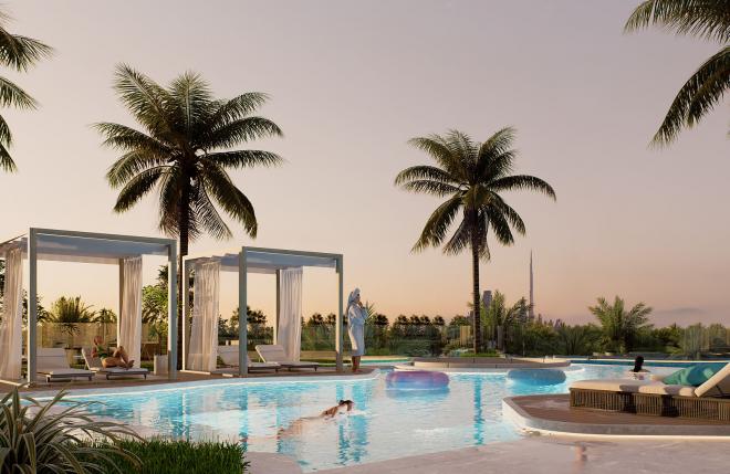 Квартира 1+1 с видом на море в Дубай