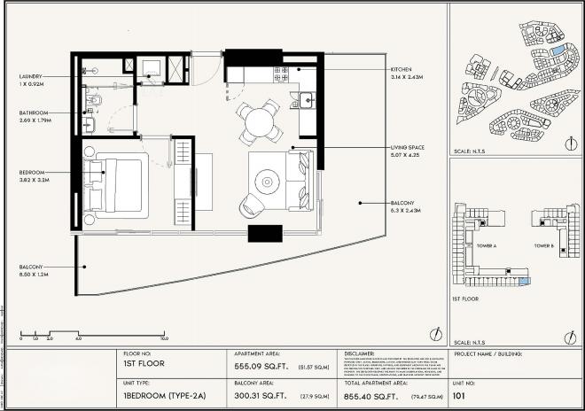 Квартира 0+1 в Дубай