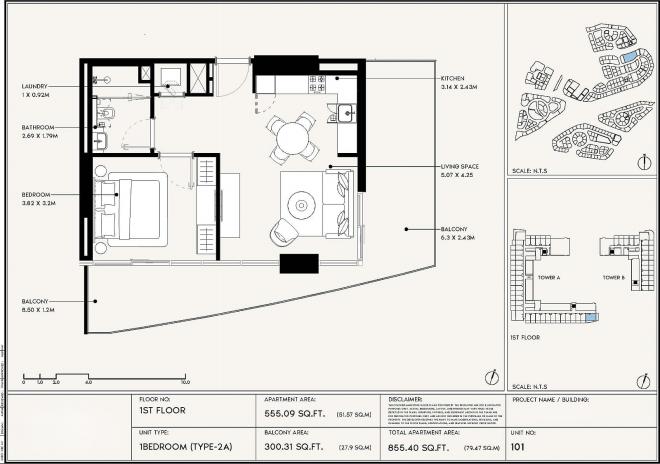 Квартира 1+1 в Дубай