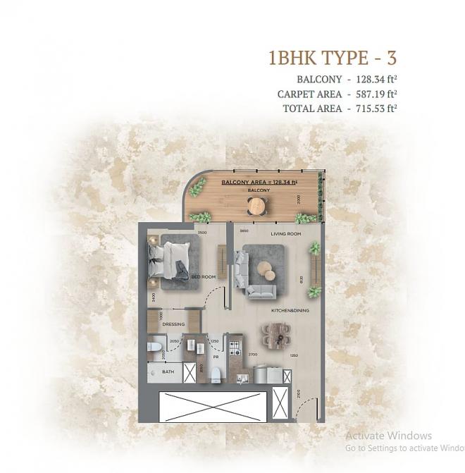 Квартира 0+1 в Дубай