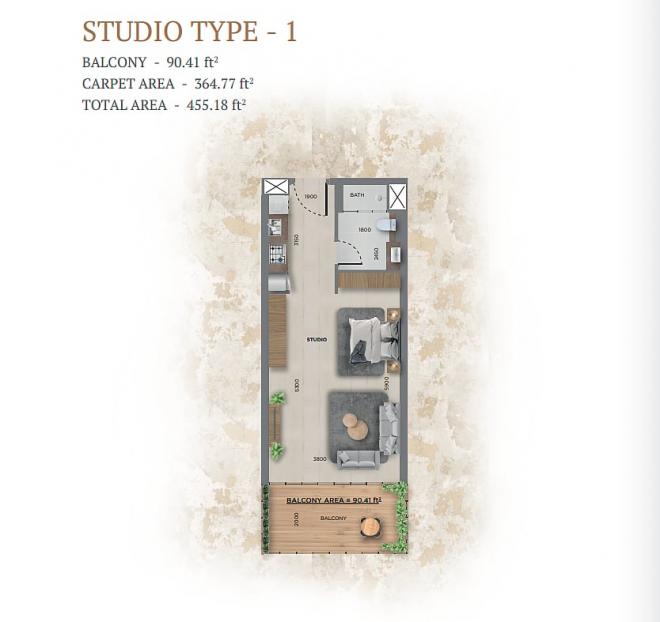 Квартира 1+1 в Дубай