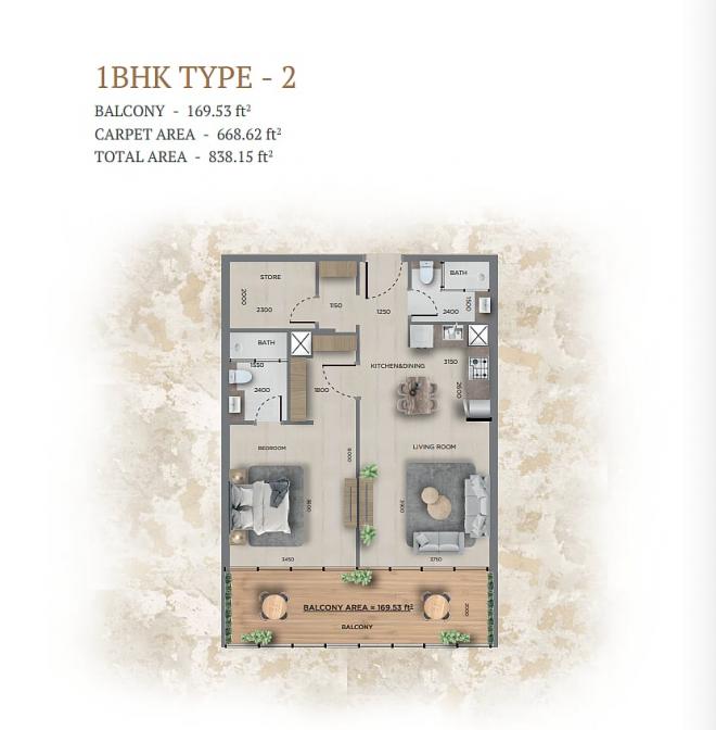 Квартира 1+1 в Дубай