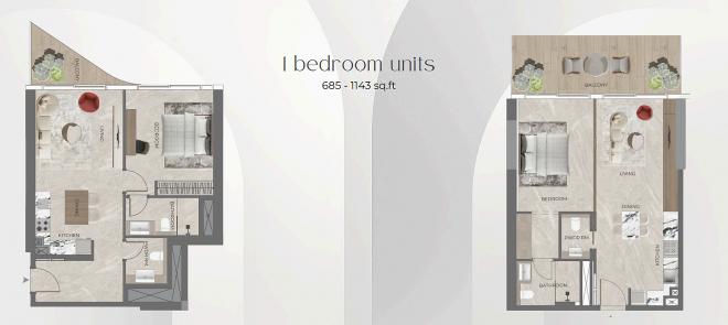 Квартира 0+1 в Дубай