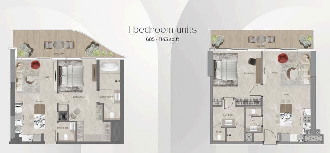 Квартира 0+1 в Дубай