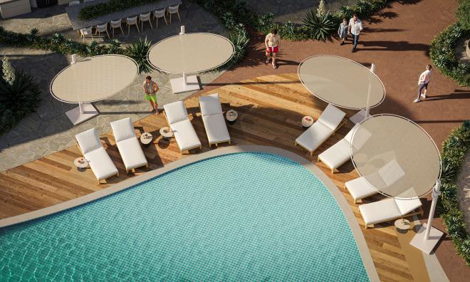 Квартира 1+1 с видом на море в Дубай