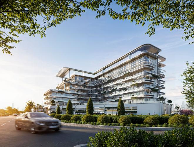 Квартира 1+1 с видом на море в Дубай