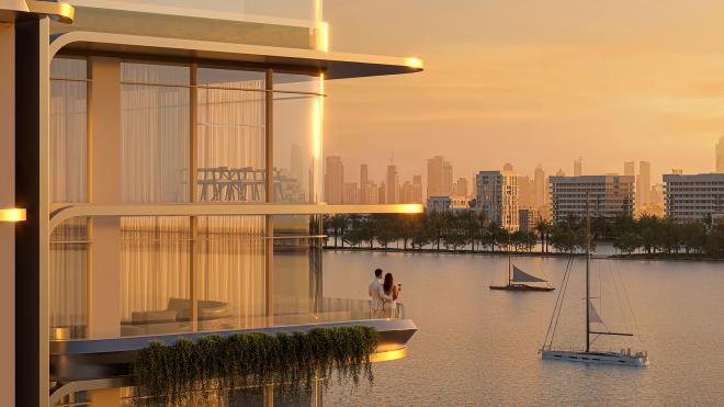 Квартира 1+1 с видом на море в Дубай