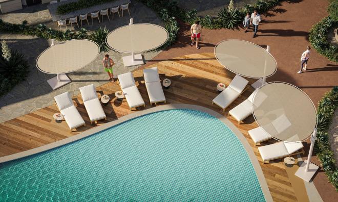 Квартира 2+1 с видом на море в Дубай