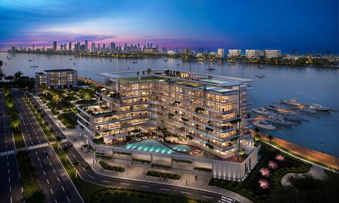 Квартира 2+1 с видом на море в Дубай