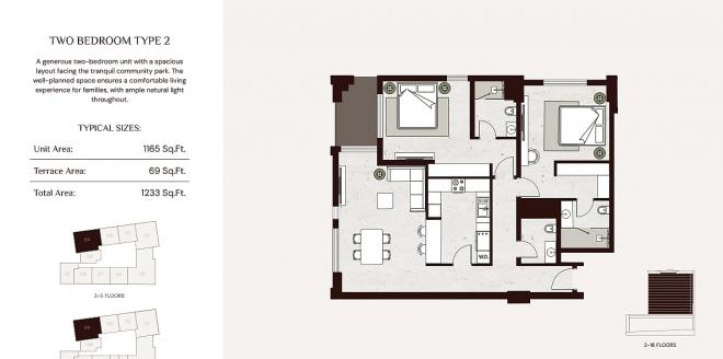 Квартира 2+1 в Дубай