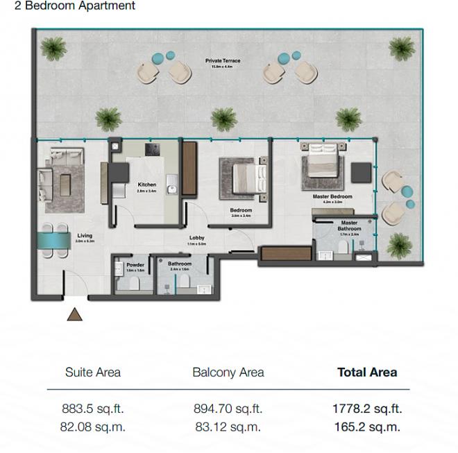 Квартира 1+1 в Дубай