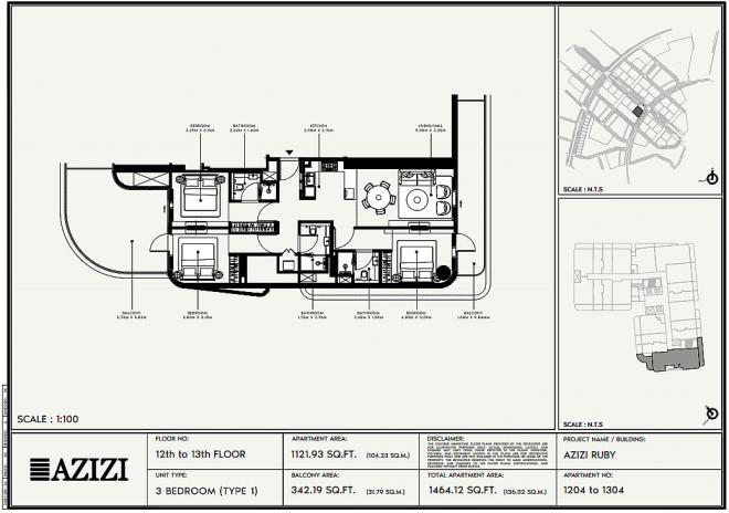 Квартира 3+0 в Дубай