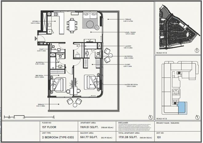 Квартира 3+1 в Дубай
