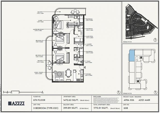 Квартира 3+1 в Дубай