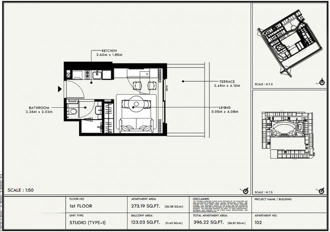 Квартира 1+1 в Дубай