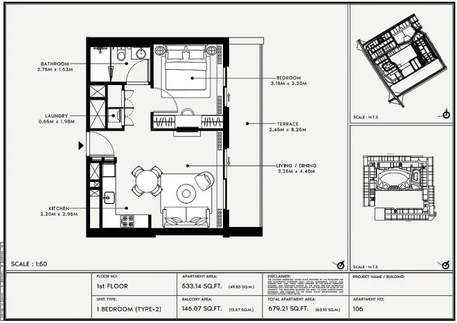 Квартира 1+1 в Дубай