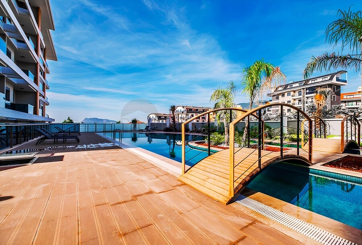 Двухкомнатная квартира в новом комплексе в районе Оба