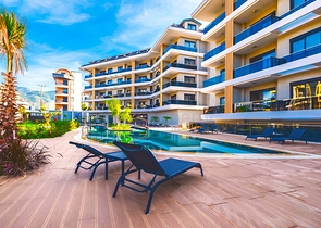 Двухкомнатная квартира в новом комплексе в районе Оба