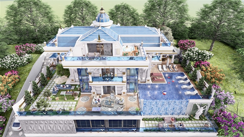 Роскошная вилла 5+1 в районе Каргыджак