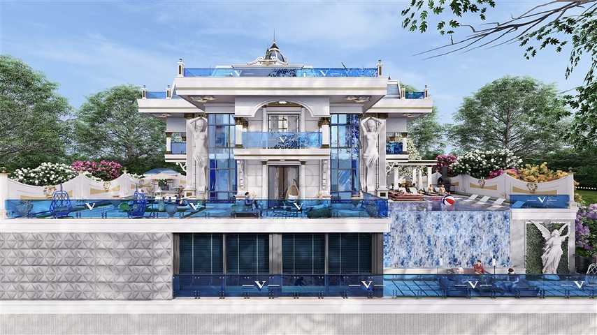 Роскошная вилла 5+1 в районе Каргыджак