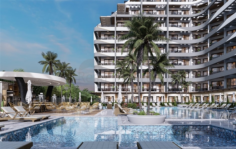 Новый современный строящийся комплекс на Северном Кипре в районе Гузельюрт