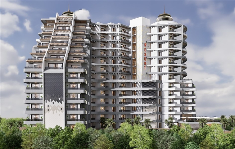 Новый современный строящийся комплекс на Северном Кипре в районе Гузельюрт