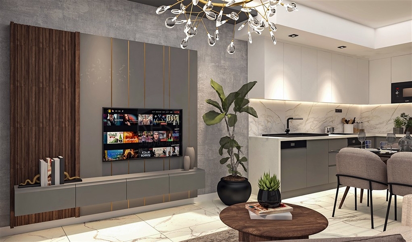 Новый современный строящийся комплекс на Северном Кипре в районе Гузельюрт