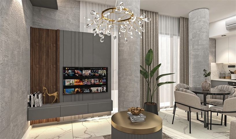 Новый современный строящийся комплекс на Северном Кипре в районе Гузельюрт