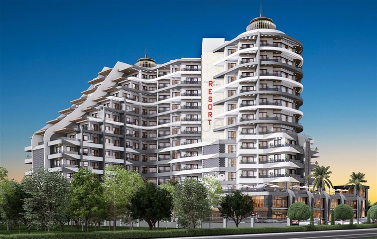 Новый современный строящийся комплекс на Северном Кипре в районе Гузельюрт