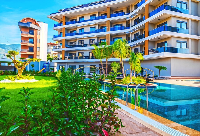 Двухкомнатная квартира в новом комплексе в районе Оба