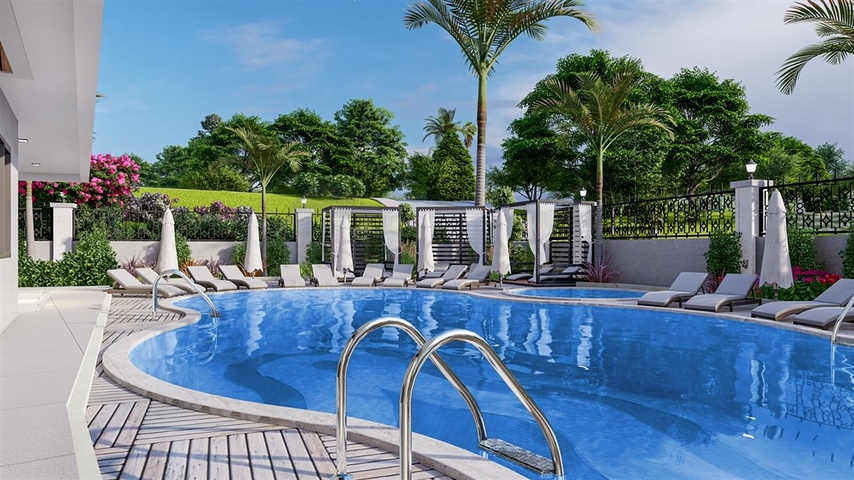 Квартира 1+1 в новом комплексе в Авсалларе