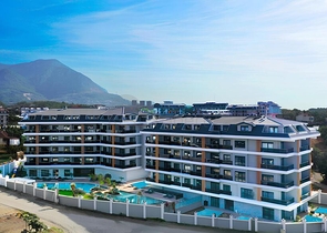 Двухкомнатная квартира в комплексе в районе Оба