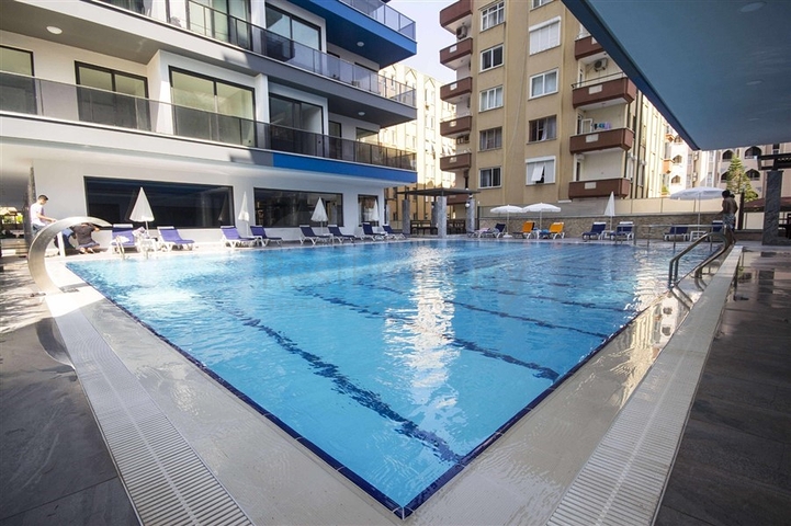 Квартира 2+1 с панорамным видом на море в районе Махмутлар