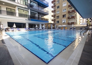 Квартира 2+1 с панорамным видом на море в районе Махмутлар