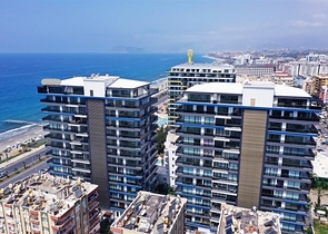 Квартира 2+1 с панорамным видом на море в районе Махмутлар