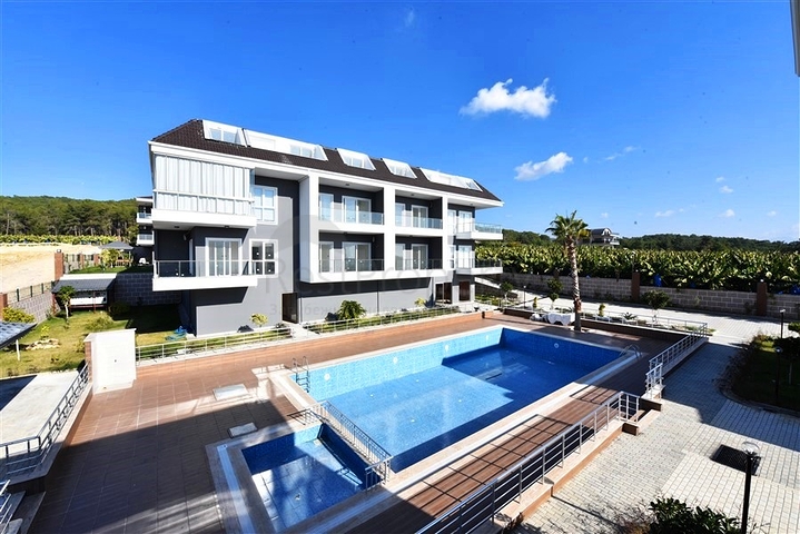 Новая квартира 2+1 с видом на море в Авсалларе