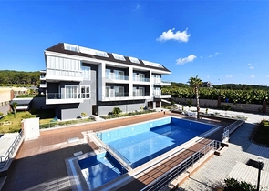 Новая квартира 2+1 с видом на море в Авсалларе